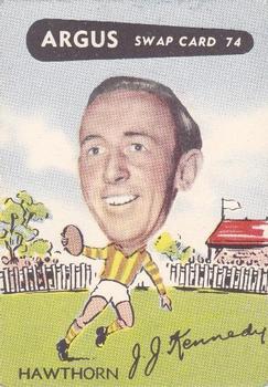 1954 Argus Football Swap Cards #74 John Kennedy Front